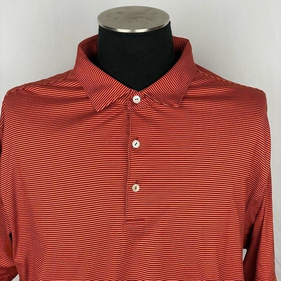 Peter Millar Cotton Stripes Polo Stretch Shirt - Men’s XL - Picture 4 of 7